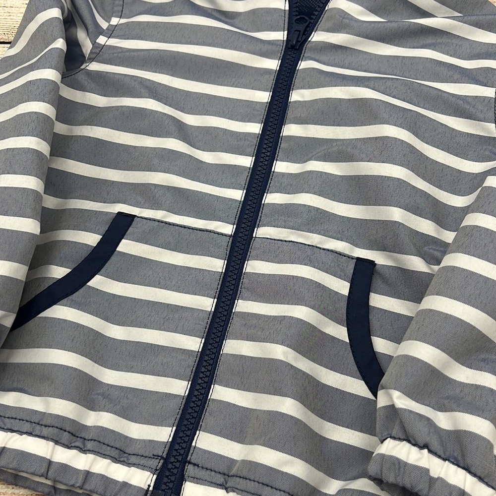 Boys Crazy-8 Blue and White Striped Windbreaker - Picture 2 of 6